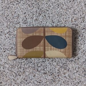 Orla Kiely Multicolor Leaves Zip Wallet
